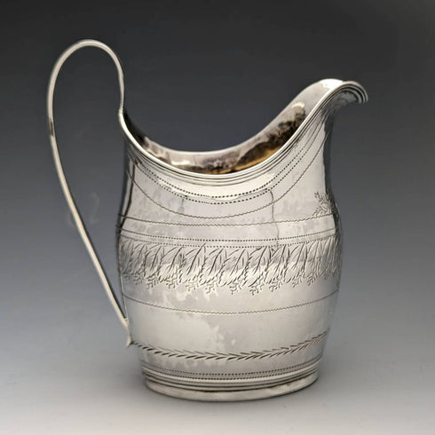 1801年 英国アンティーク ジョージアン 純銀製 クリームジャグ 97g